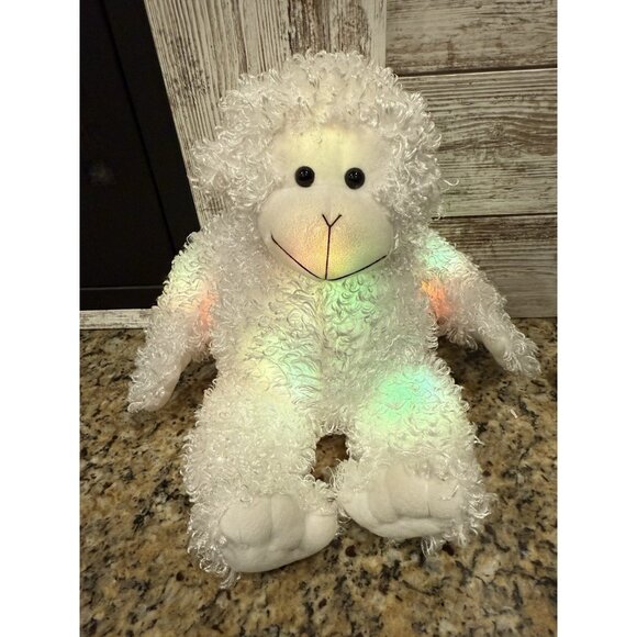 Cepia Glo E Monkey White Shaggy Color Kinetics 15" Light Up Plush Lovey Toy Rare - Picture 1 of 13